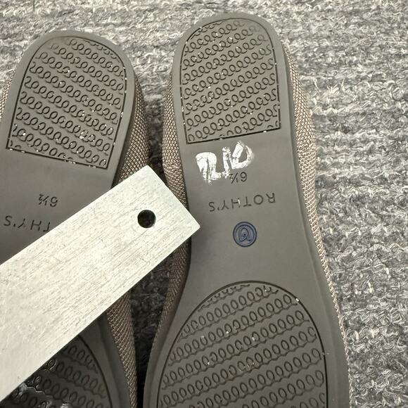 Rothys The Loafer Women 6.5 Mocha Brown Rounded Toe Slip On Flat Shoes Washable - Picture 4 of 12